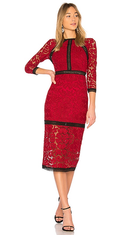 red-lace-midi-dress-with-sleeves-82_3 Red lace midi dress with sleeves