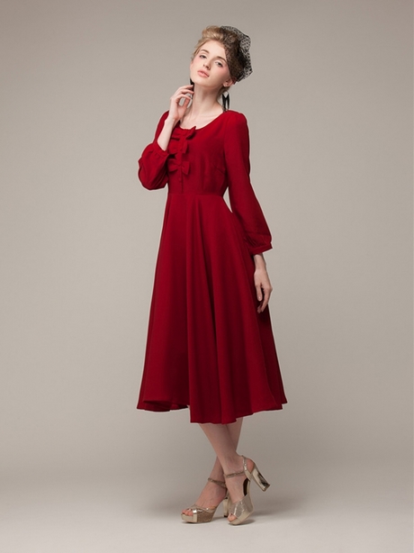 red-long-sleeve-midi-dress-64_12 Red long sleeve midi dress