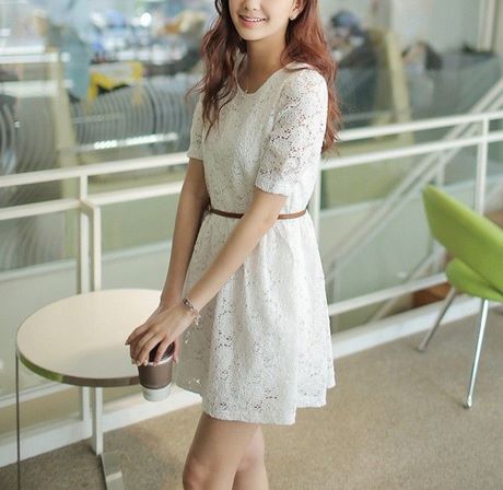 white-casual-dress-with-sleeves-20 White casual dress with sleeves