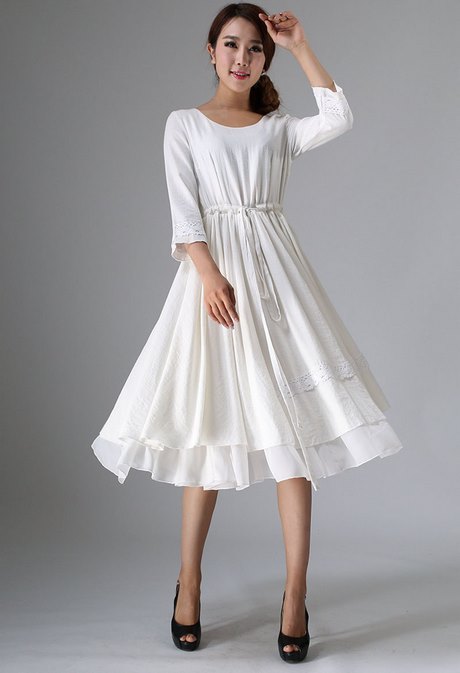 white-dresses-midi-length-41_15 White dresses midi length