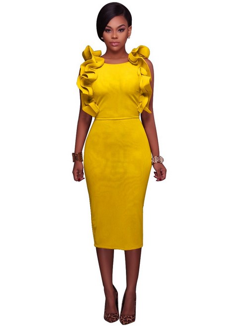 yellow-midi-dress-with-sleeves-68_11 Yellow midi dress with sleeves