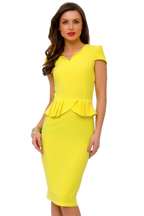 yellow-midi-dress-with-sleeves-68_13 Yellow midi dress with sleeves