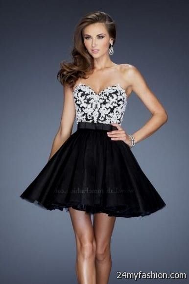 black-and-white-short-prom-dress-43_3 Black and white short prom dress