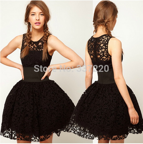 black-lace-short-prom-dress-65_16 Black lace short prom dress