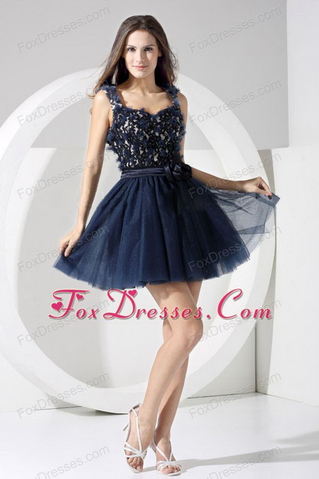 dark blue short prom dresses