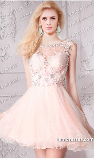 short-prom-dress-with-sleeves-69_9 Short prom dress with sleeves