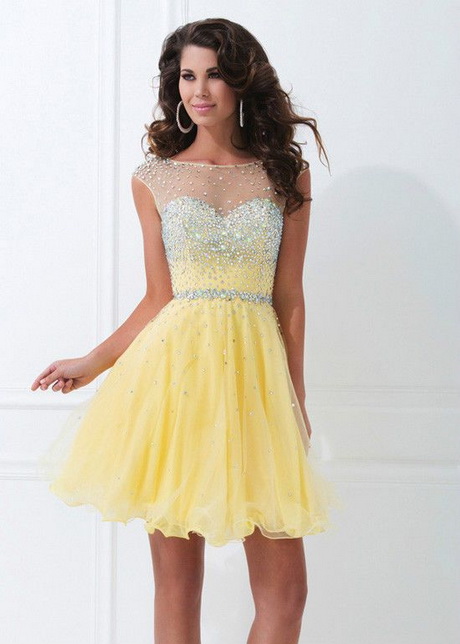 yellow-prom-dresses-short-71_19 Yellow prom dresses short