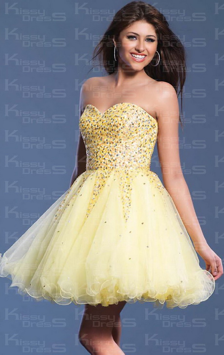 yellow-short-prom-dress-45_14 Yellow short prom dress