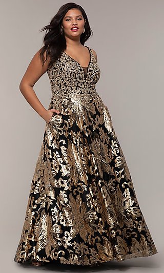black-and-gold-plus-size-dress-74_7 Black and gold plus size dress