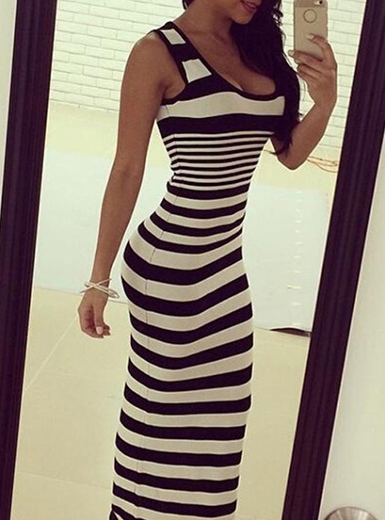 black-and-white-horizontal-striped-dress-83 Black and white horizontal striped dress