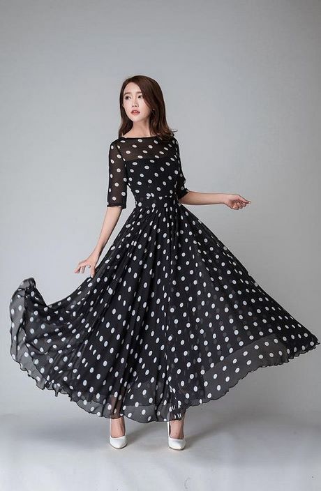 black-and-white-polka-dot-maxi-dress-57_5 Black and white polka dot maxi dress