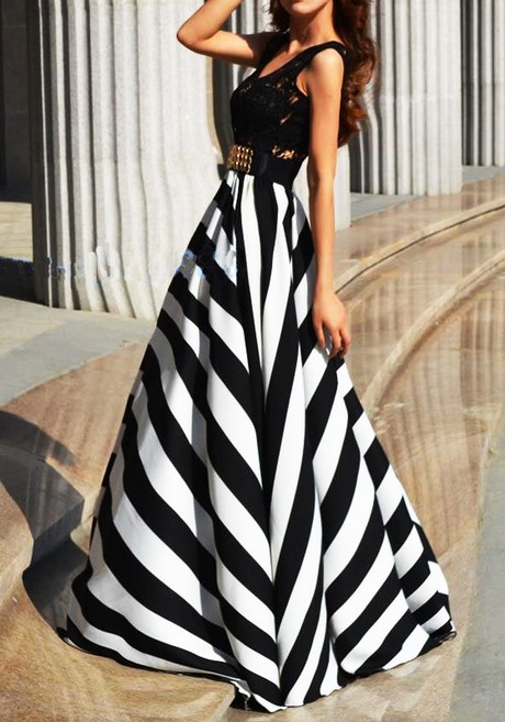 black-and-white-striped-long-dress-67_9 Black and white striped long dress