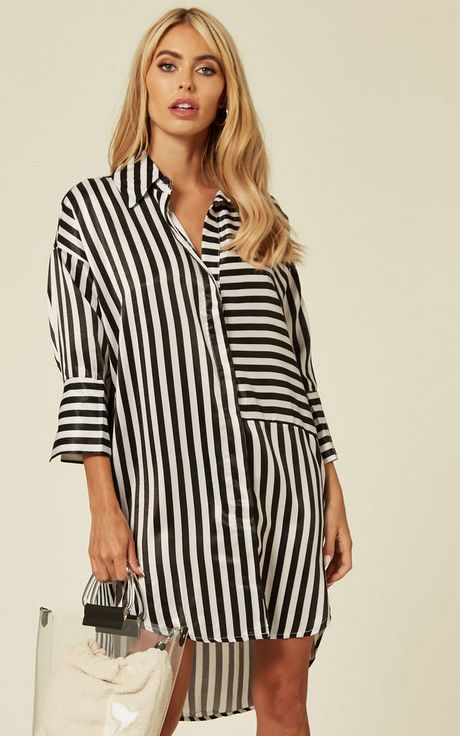 black-and-white-striped-shirt-dress-46_14 Black and white striped shirt dress