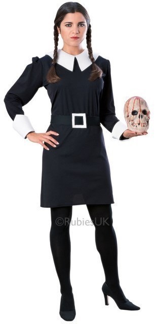 black-dress-with-white-collar-and-cuffs-04 Black dress with white collar and cuffs