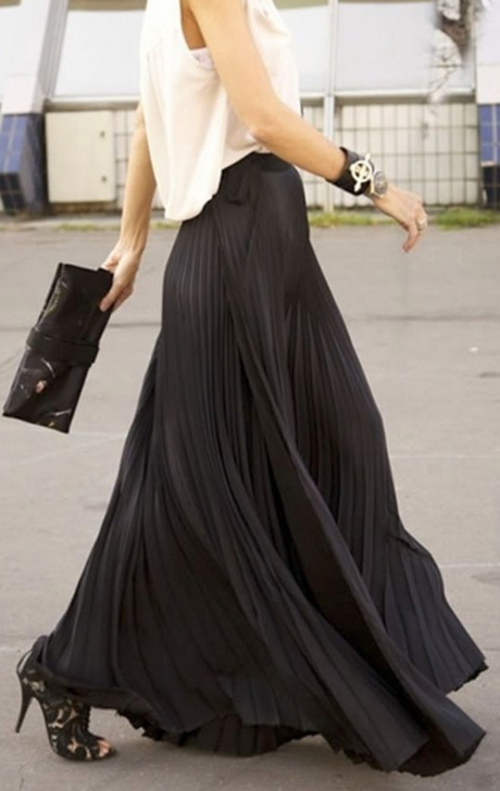 black-pleated-maxi-skirt-78 Black pleated maxi skirt