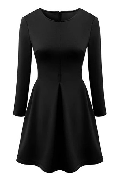 fit-and-flare-dress-with-sleeves-93 Fit and flare dress with sleeves