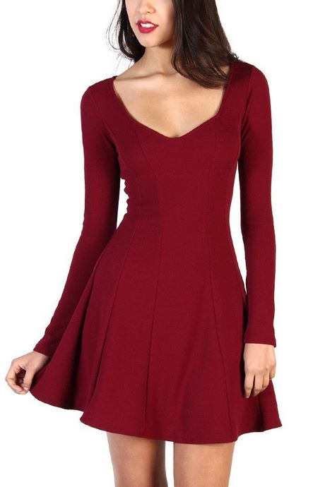 fit-and-flare-dress-with-sleeves-93_2 Fit and flare dress with sleeves