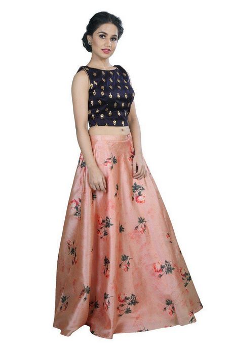 lehenga-skirt-with-long-top-53 Lehenga skirt with long top