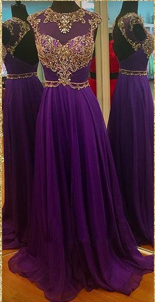 Purple And Gold Dress