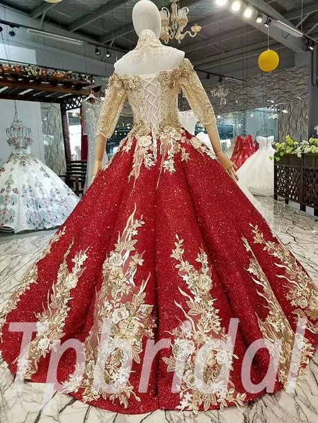 red-and-gold-wedding-dresses-95_10 Red and gold wedding dresses
