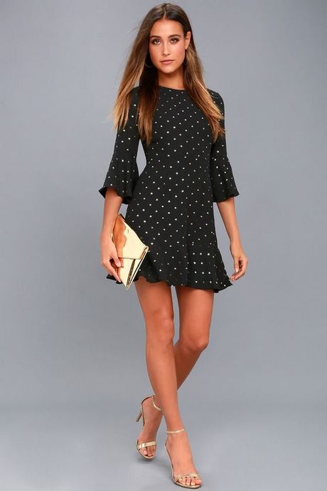 black-and-gold-polka-dot-dress-57_11 Black and gold polka dot dress