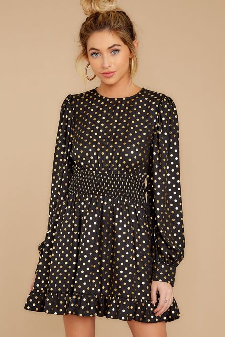 black-and-gold-polka-dot-dress-57_6 Black and gold polka dot dress