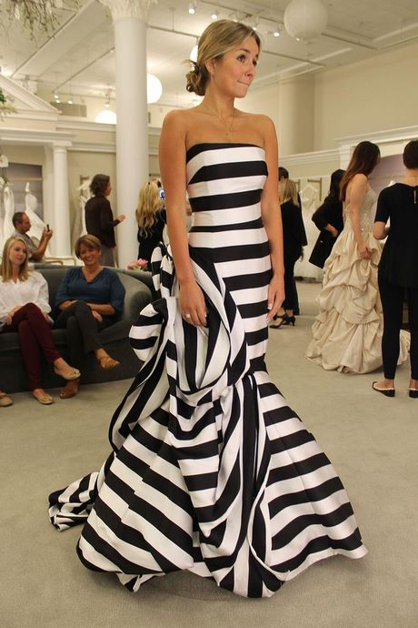 black-and-white-striped-wedding-dress-01_10 Black and white striped wedding dress