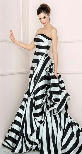 black-and-white-striped-wedding-dress-01_4 Black and white striped wedding dress