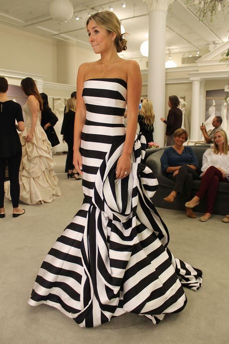 black-and-white-striped-wedding-dress-01_5 Black and white striped wedding dress