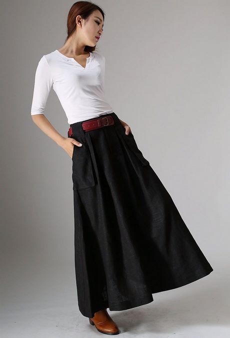 black-linen-maxi-skirt-37_3 Black linen maxi skirt