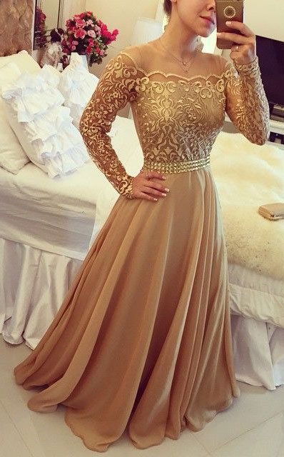 long-sleeve-gold-prom-dress-82_11 Long sleeve gold prom dress