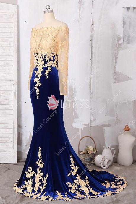 royal-blue-dress-with-gold-76_10 Royal blue dress with gold