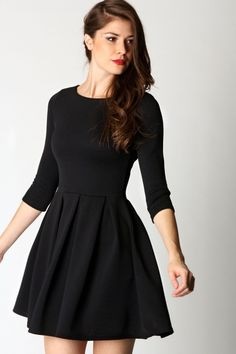 black-cotton-skater-dress-68_9 Black cotton skater dress