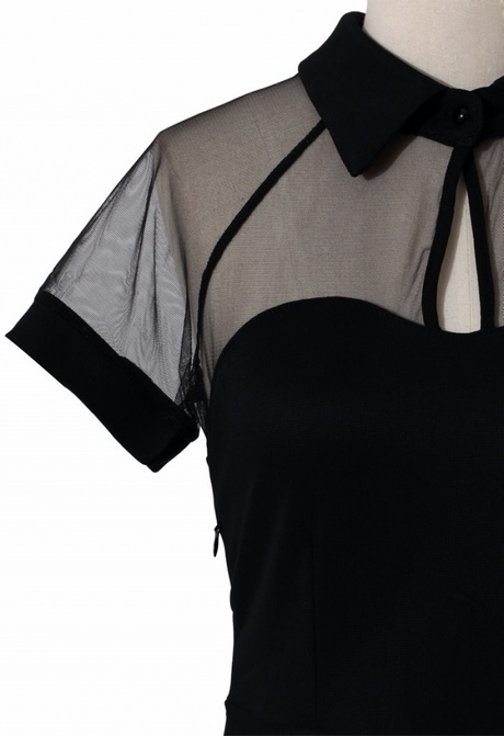 black-short-sleeve-skater-dress-34_10 Black short sleeve skater dress