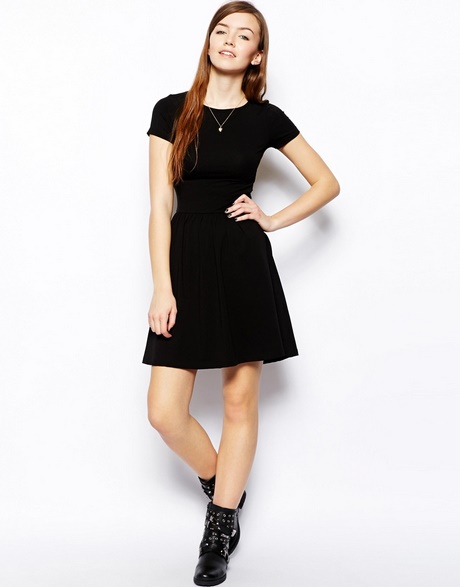 black-skater-dress-short-sleeve-65_4 Black skater dress short sleeve