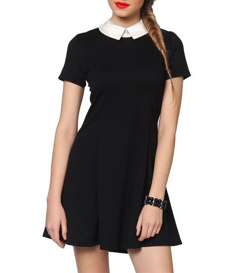 black-skater-dress-white-collar-87_16 Black skater dress white collar