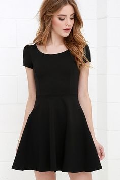 black-skater-dress-with-white-collar-44_18 Black skater dress with white collar