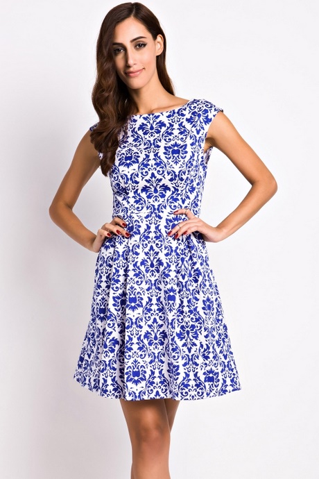 blue-and-white-skater-dress-91 Blue and white skater dress