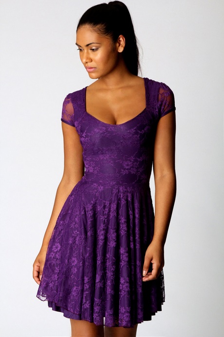 dark-purple-skater-dress-88 Dark purple skater dress