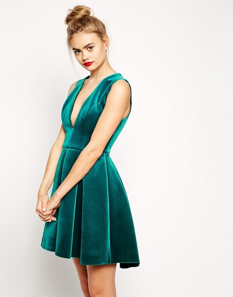 green-velvet-skater-dress-51_2 Green velvet skater dress