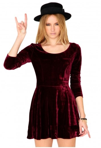 long-sleeve-burgundy-skater-dress-58_17 Long sleeve burgundy skater dress