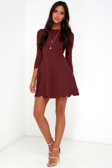 long-sleeve-burgundy-skater-dress-58_19 Long sleeve burgundy skater dress
