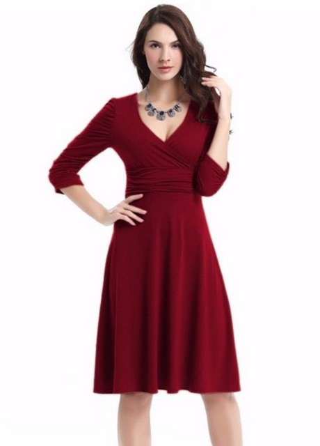 long-sleeve-burgundy-skater-dress-58_5 Long sleeve burgundy skater dress