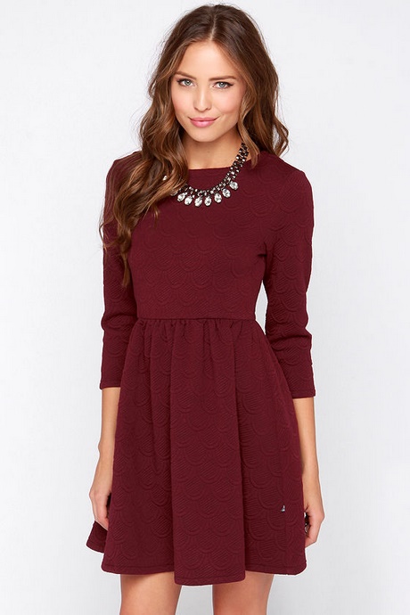 long-sleeve-burgundy-skater-dress-58_7 Long sleeve burgundy skater dress