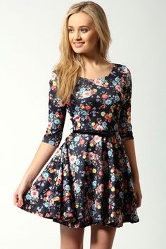 long-sleeve-floral-skater-dress-06_3 Long sleeve floral skater dress