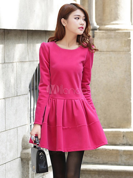 long-sleeve-pink-skater-dress-57_12 Long sleeve pink skater dress