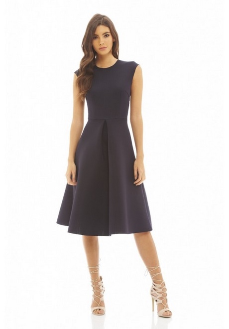 navy midi skater dress