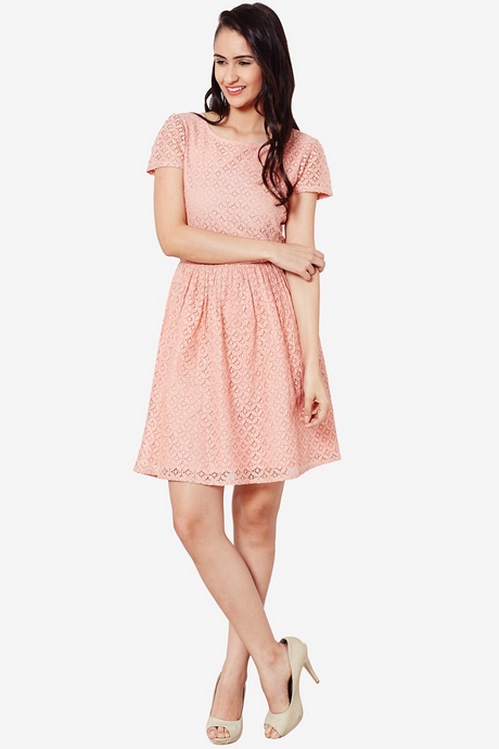 peach-lace-skater-dress-47 Peach lace skater dress