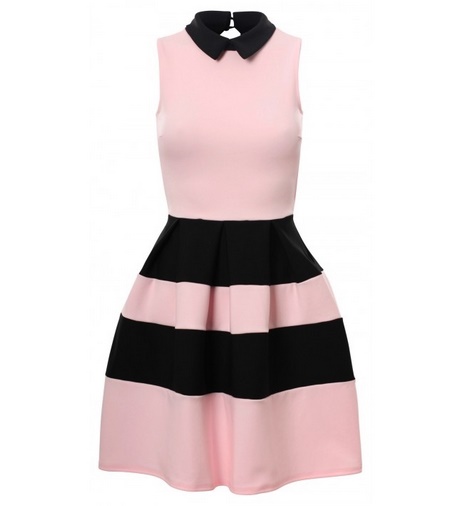 pink-and-black-skater-dress-63 Pink and black skater dress