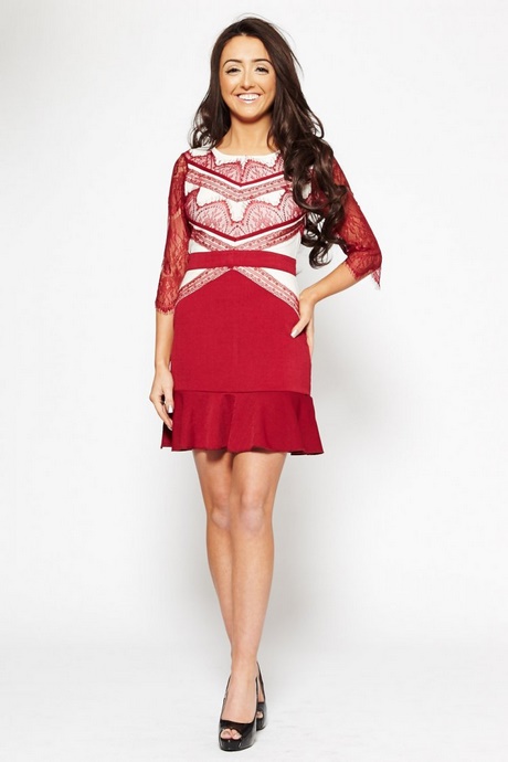 red-skater-dress-with-sleeves-28 Red skater dress with sleeves